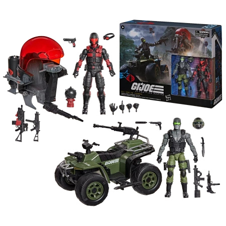 [PRZEDSPRZEDAŻ] G.I. Joe Classified Series #218, Snake Eyes & Varmint ATV Vs. Stealth Viper & Cobra Stealth Flight Pod (Trubble Bubble)