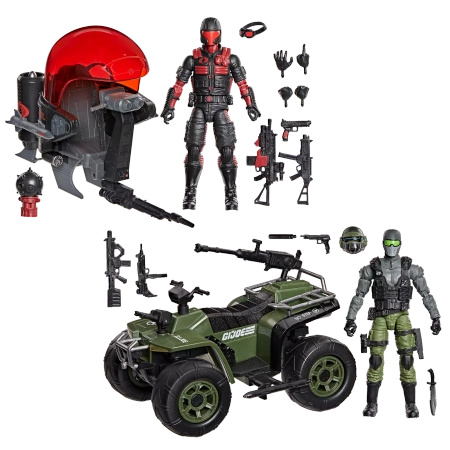 [PRZEDSPRZEDAŻ] G.I. Joe Classified Series #218, Snake Eyes & Varmint ATV Vs. Stealth Viper & Cobra Stealth Flight Pod (Trubble Bubble)