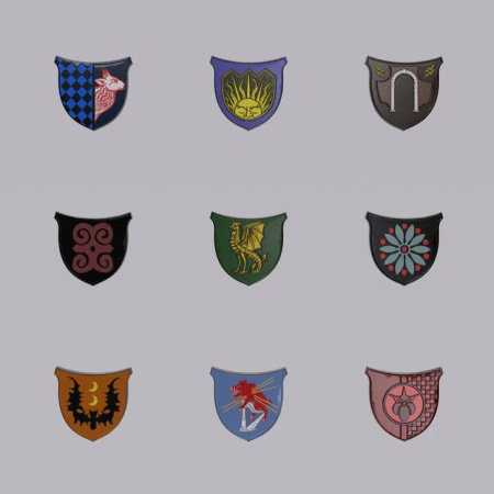 Dolmenwood Noble House Enamel Pins Set