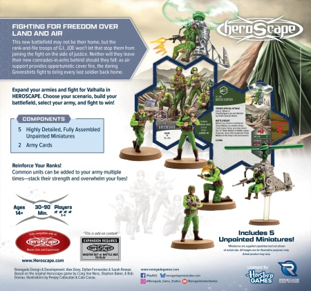  G.I. JOE Heroscape: Greenshirts & Battle Copter Common Army Expansion