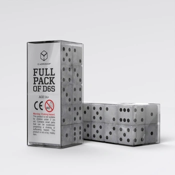 Full Pack of D6s Pearl & Black (20)